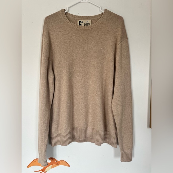 GAP Tops - Vintage GAP Gender Neutral Tan Crewneck Cotton/Cashmere Sweater.